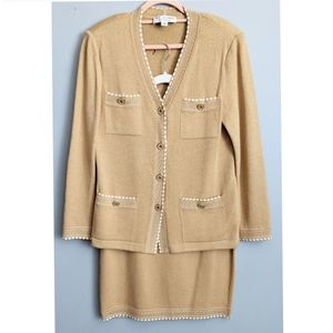 St. John Collection Santana Knit Skirt Blazer Set